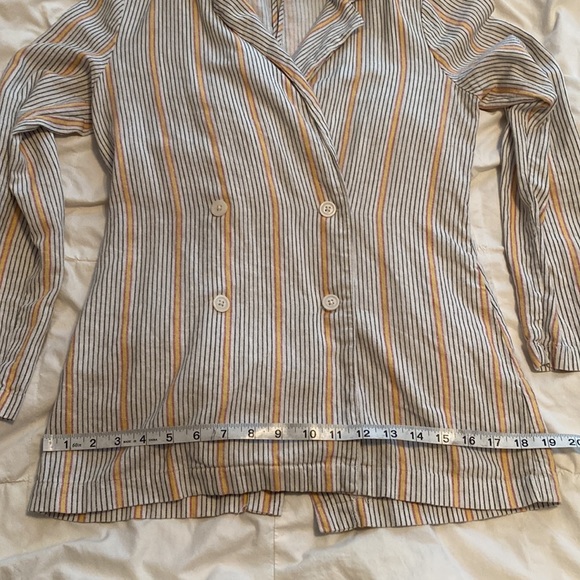Linen Blend Wild Fable Lightweight Double Breasted Blazer Jacket Size XS - Picture 9 of 10